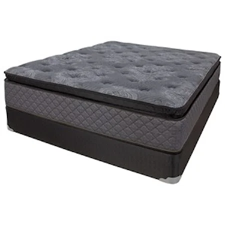 Queen Plush Pillow Top Pocketed Coil Mattress and 5" Low Profile Foundation